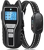 Dog Training Collar with Remote, Waterproof IPX7 E Collar for Dogs, Beep and Vibration Modes, Safe and Humane Training, 2000FT Range, Rechargeable, Fits Small Medium Large Dogs 15–120 lbs (Silver)