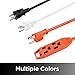UltraPro 50 Ft Indoor Extension Cord 3 Outlet Power Strip Short Extension Cord with Multiple Outlets Grounded Heavy Duty 16 Gauge ETL Listed Orange 51926