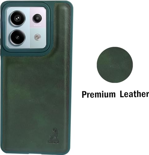 Image of AIBEX Shield Back Cover Case Compatible with Xiaomi Redmi Note 13 Pro 5G Back Cover | Flexible Vegan Leather | Full Camera Protection | Raised Edges | Super Soft-Touch | Bumper Case