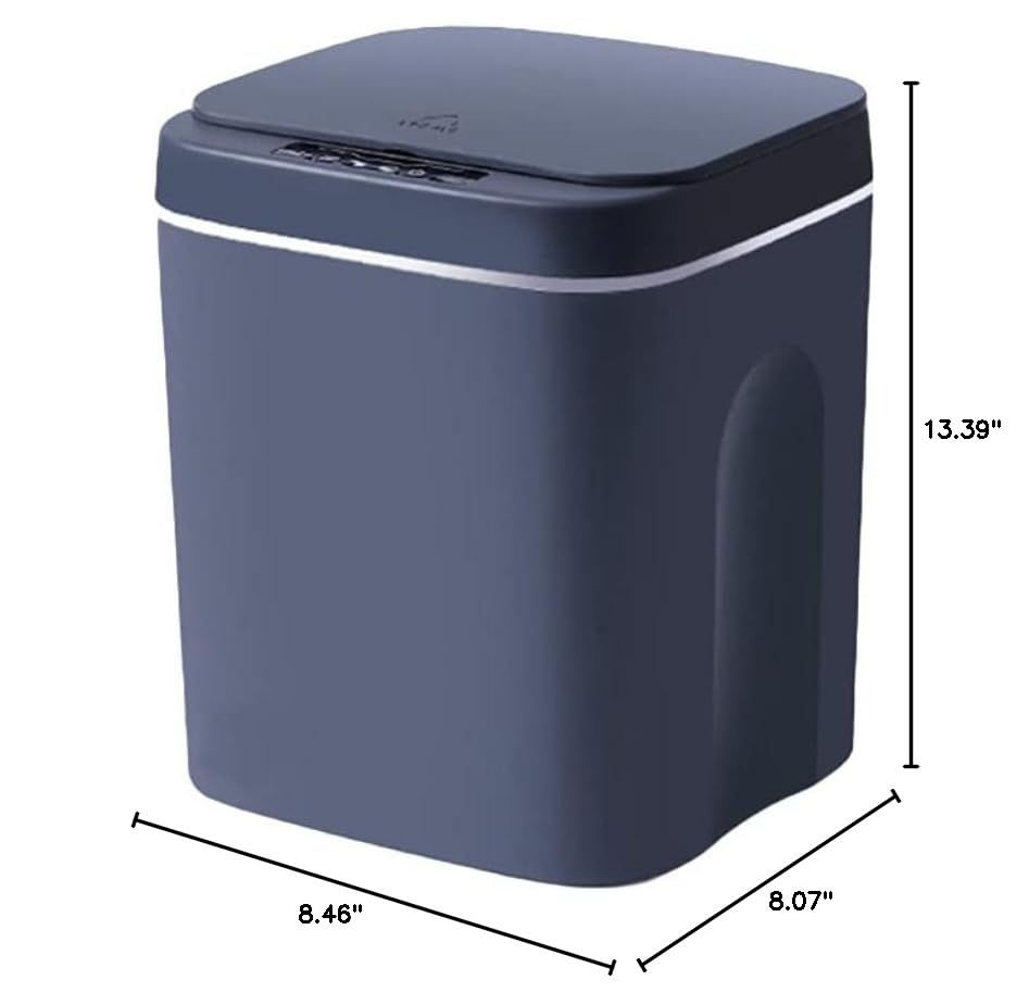 Miniatura 9 de Basurero inteligente, para el hogar, con sensor inteligente, recargable, pequeño, para el hogar, canasta de plástico para oficina, cocina,