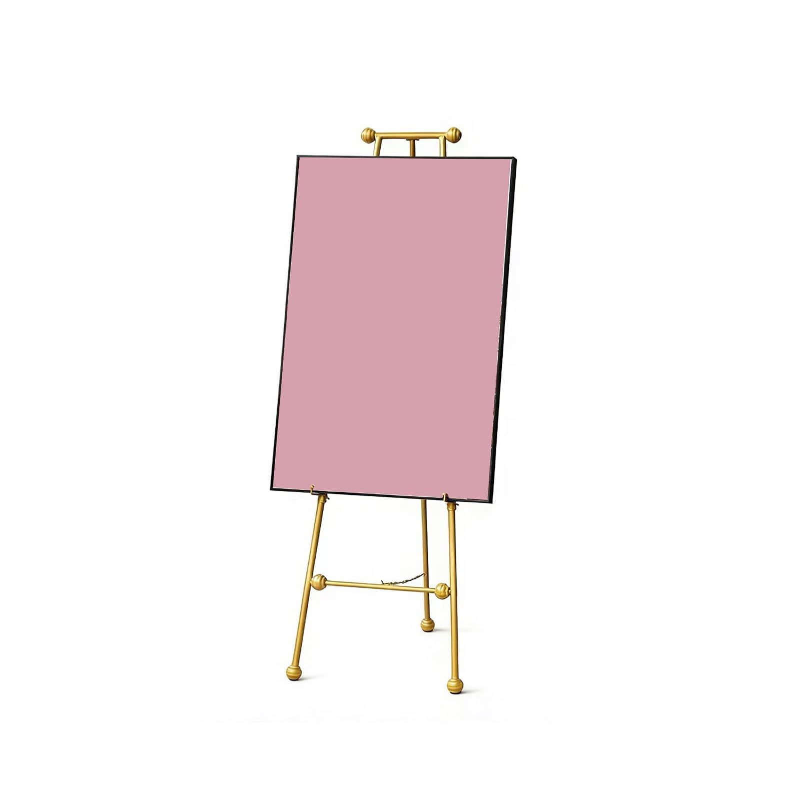 Metalowy Stojak Podłogowy Sztalugi Masowy Statyw Sztalugi, Składane Sztalugi Do Ekspozycji, Do Plakatu Ślubnego Artysty, Obrazy Pokazowe(Gold,50X120cm)