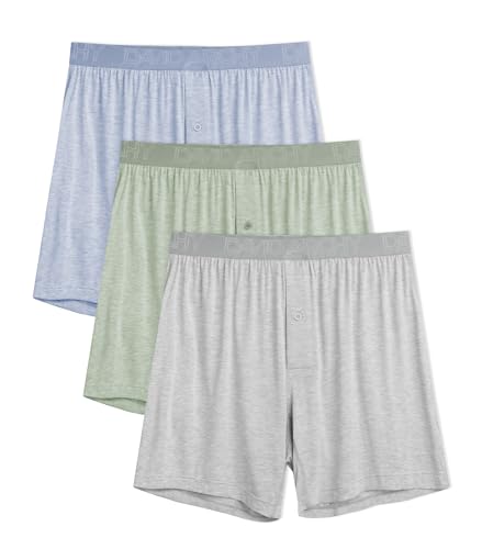 Image of DAVID ARCHY Mens Boxers Soft Rayon Made from Bamboo Boxers for Men Pack Loose Underwear Cooling Mens Boxer Shorts