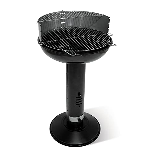 Barbacoa De Carbón 'Samos' 51Cm X 82-92Cm - Altura Ajustable - Acero / Gris Plata - Negro - Central Park En Oferta Central Park Samos - Base Para Barbacoa (51 Cm)