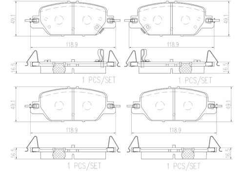 Brembo P28097N Premium Ceramic Rear Disc Brake Pad Set HONDA OE# 43022TLAA00 by Brembo - Used condition - Image 2