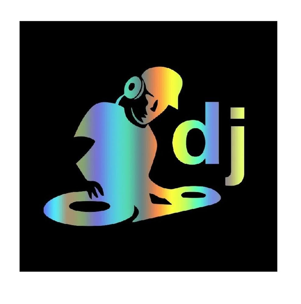 Music Club DJ Car Decal 15x12cm Vinyl Sticker for Auto Truck SUV Window(Laser)