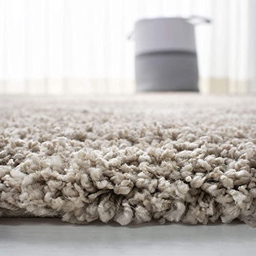 Image of Super Ultra Modern Soft Shaggy Handcrafted Anti-Skid Silk Touch Carpet, Size 9x12 Feet, Color Beige & IVORYY