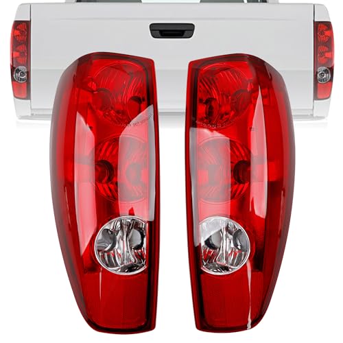 Misakomo Tail Light Assembly Compatible with 2004-2012 Chevy Colorado/GMC Canyon Left & Right Halogen Rear Tail Lamps Brake Taillight Housing Replaces GM2800164 GM2801164