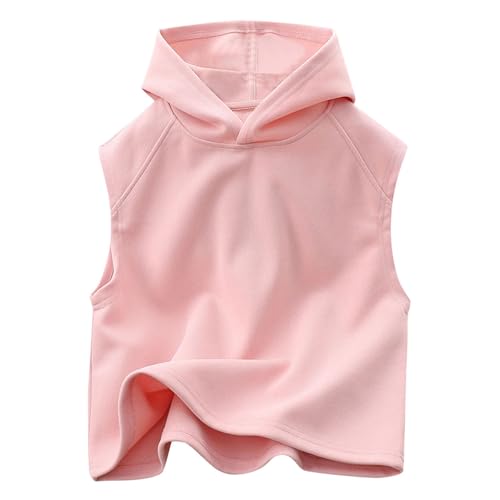 Kids Hooded Vest Casual Sleeveless Jacket Lightweight Layering Piece for Boys Girls Streetwear Comfortable Outerwear