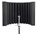 sE Electronics RF-X Reflexion Filter - Portable Microphone Isolation Shield for Recording Music, Podcasts & Voice-Overs - Four-Layer Acoustic Sound Shield for Home Recording Studio Equipment (Black)