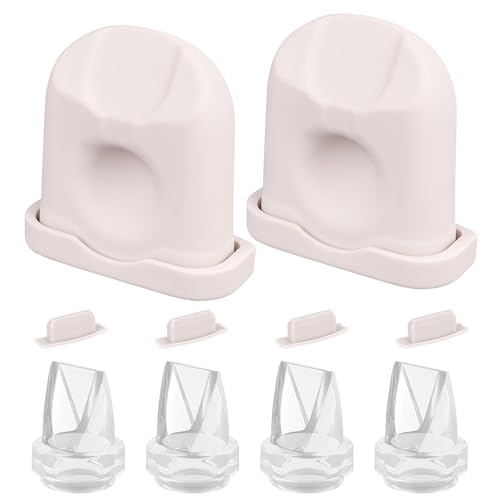 Breast Pump Replacement Parts Kit Compatible with Eufy Electric Wearable Breast Pumps E10 / E20 / S1 / S1 Pro 10PCS Includes 4 Spout Caps 4 Duckbill Valves & 2 Silicone Diaphragms BPA Free