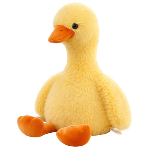 Gubilacrum Duck Teddy Plush Toy Soft Cuddly Duck Plush 25cm European Mink Plush Duck Comforting Companion for Cosy Moments Premium Soft Toy with Detailed Design