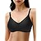 Lehoba Bras for Women No Underwire Push Up Bra Wireless Seamless Bralette Supportive Comfort Everyday Bras, Black Large