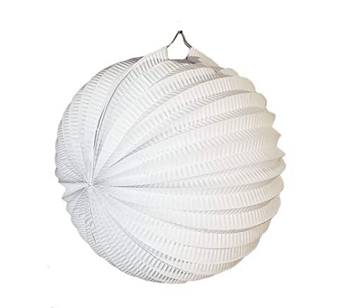 COOLMP Lot de 12 - Lampion avec Porte Bougie Blanc 25cm Cover