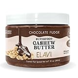 ELAVI Keto Chocolate Fudge Cashew Butter Jar - Gut-Friendly, Low-Sugar Dessert Spread | Vegan, Kid-Friendly, No Added Sugar, No Stevia, No Sugar Alcohols, No Palm Oil (10 oz jar)