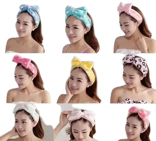 Soft Stretchable Spa Headband Cute Fashion Hair Band Accessory Head Band (Multicolor) 3pcs-image-19