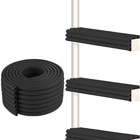 HOIRIX Bunk Bed Ladder Pads,13.1 Ft Self-Adhesive Adjustable Stair Grips for Bunk Bed Ladders - Enhance Safety and Comfort (Black, 13.1ft) Cover