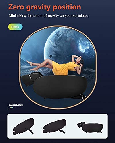 Fdw Shiatsu Massage Chairs Full Body And Recliner Zero Gravity Massage Chair Electric With Built-In Heart Foot Roller Air Massage Easy To Move For Home Office,Black #TOP4
