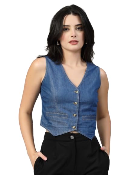 jeff cooper Blue Denim Waistcoat-picture-37