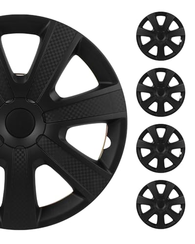 SCITOO Black Hubcaps Set of 13-Inch can be Easily Installed on Car Truck SUV,Suitable for a Variety of Models,Beautiful and Rust-Proof,Included 4pcs