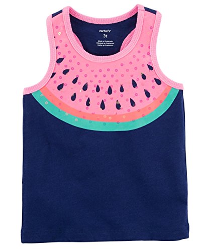 Débardeur pastèque bleu marine à sequins brillants pour fille 6 mois