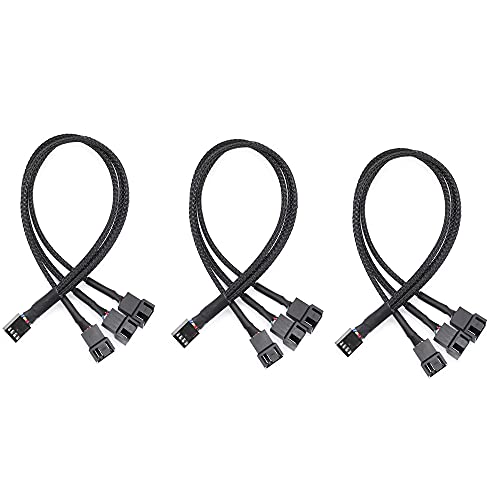 Amazon.co.jp: PWMファン用 延長ケーブル 4ピン Emith FAN 3分岐