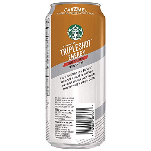 Starbucks Tripleshot Energy Extra Strength Espresso Coffee Beverage, Caramel, 15 fl oz. cans (12 Pack)