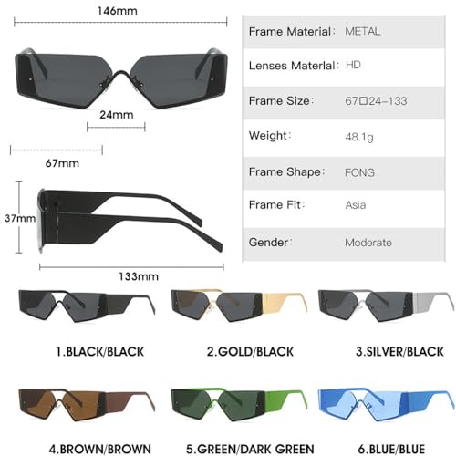 Moda Vintage Semi Rimless Triângulo Óculos de Sol Feminino Clássico Luxo Tendência Viagem Quadrado Ó