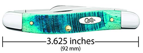 CASE XX WR Pocket Knife Medium Stockman Caribbean Blue Jig Bone Item #25597 - (6318 SS) - Length Closed: 3 5/8 Inches