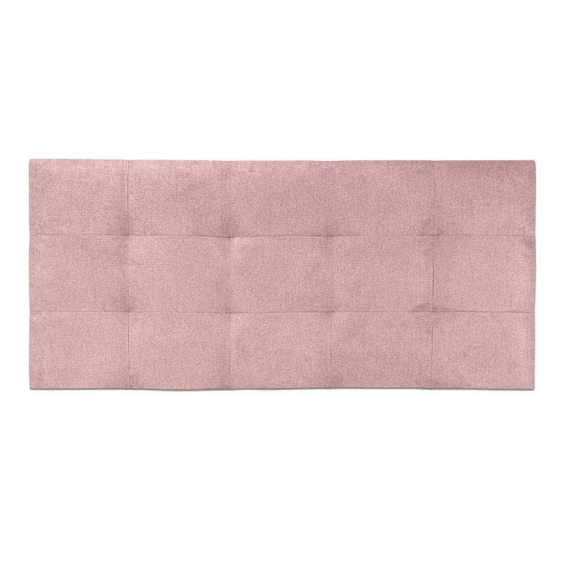Ventadecolchones - Cabecero de Cama Tapizado Acolchado de Dormitorio con capitoné Modelo Tablet en Tela Antimanchas Rosa y...
