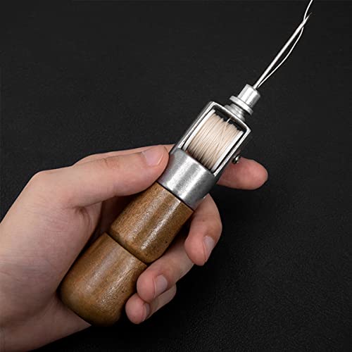 Wuta Repair Stitch Kit Leathercraft Stitch Awl Tool, Professional Leather Sewing Awl Tool For Shoes, Bags, Belt, Leather, Canvas, Fabric, Repair Lock Stitch Set Speedy Stitcher Tool (8 Thread Colors) #TOP3