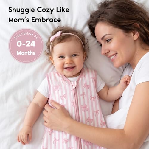Image of Yoofoss Baby Sleep Sack 12-18 Months 0.5 TOG Baby Wearable Blanket, 100% Cotton Infant Toddler Sleeping Sack 2-Way Zipper Lightweight Sleep Sack