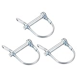 Broche de bloqueo del árbol con oreja, 6 mm x 40 mm para remolques agrícolas Wagons Lawn Garden de arco redondo 3 piezas