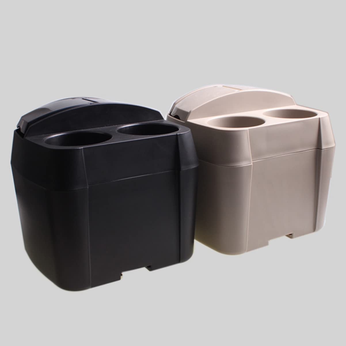 OUNONA Mini Poubelle de Voiture Multifonction Noire en Plastique