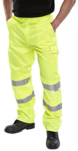 Pantalon EN471 Saturn jaune taille 42 en polycoton haute visibilité robuste
