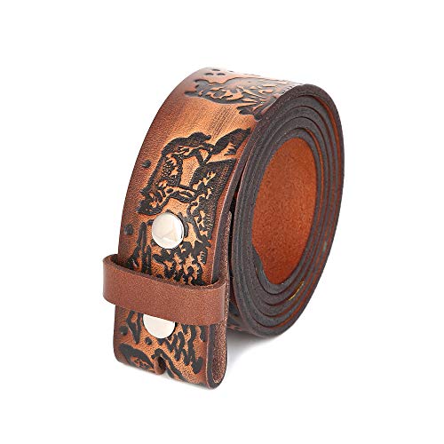 Image of Gelante Genuine Full Grain Leather Belt Strap without Belt Buckle