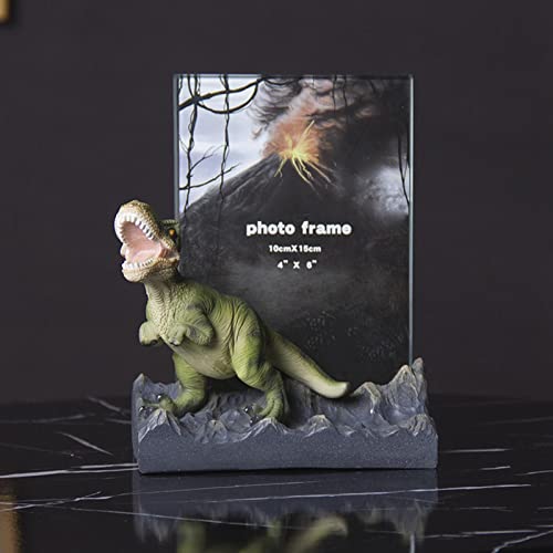 MYCENSE Moldura de foto de dinossauro moderno, estátua, ornamento autônomo, de animais, resina de ar