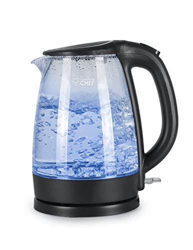 COMMERCIAL CHEF 1.7L Cordless Glass Kettle