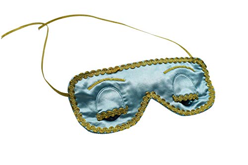 Audrey Style Sleep Set Halloween Party Tuxedo Sleep shirt Silk Blue Eye Mask, Lavender Tassel Earrings3