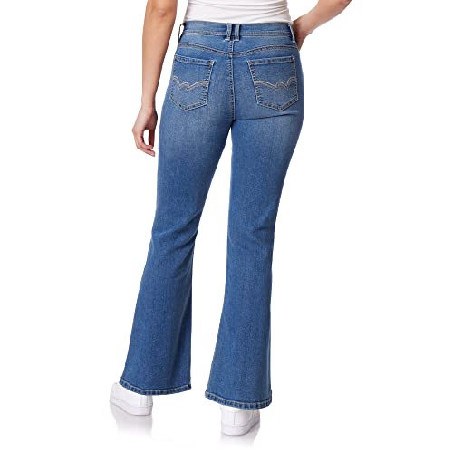 WallFlower Women's Flirty Curvy Super Flare High Rise Insta Stretch Juniors Jeans2