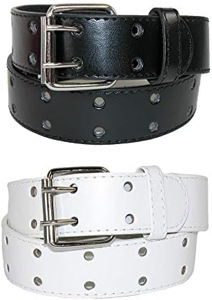 CTM® Kid’s Leather Two Hole Jean Belt (Pack of 2 Colors)