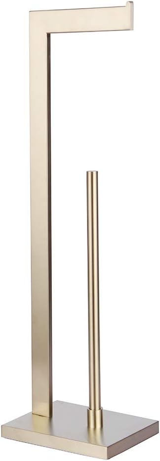Uр Tо 60% оƒƒ BEIGEEWY Free Standing Toilet Paper Holder SUS304 Stainless Steel Bathroom Tissue Roll Dispenser Brushed PVD Zirconium Gold Finish