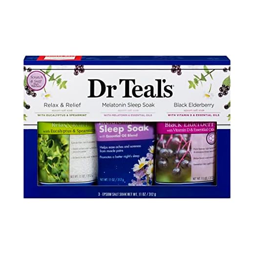 Dr Teal's Epsom Salt Trio Gift Set (Three 14oz Bags) - Relax & Relief, Melatonin Soak, & Black Elderberry - Give The Gift of Relaxation - Soothe Aches wtih at Home Spa Kit