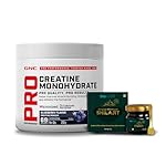 GNC Pro Performance Pure Micronized Creatine Monohydrate with Free Shilajit|250 gm & 10 gm Shilajit|Instantized|Fuels Muscles|Increase Muscle Mass|Rapid Absorption|Blueberry,powder,2 count,69 Servings