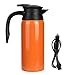 Tbest Auto Kessel Heizungs Schale, 800ml Edelstahl auto elektrischer erhitzter Wasserkocher Flaschen Schale Tragbarer 12V 24V Smart Kaffeetasse Reise Wasser Flasche Heizung Cup