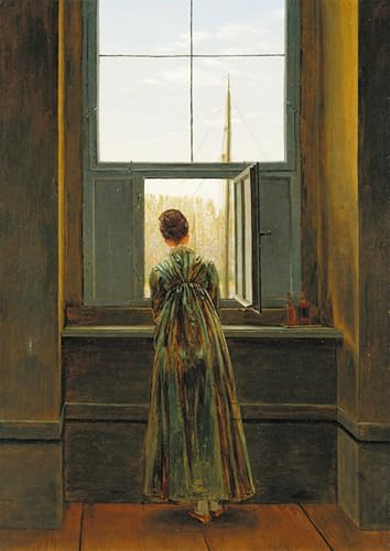 Art Portrait Toile Frau am Fenster de Friedrich reproduction premium pour salon