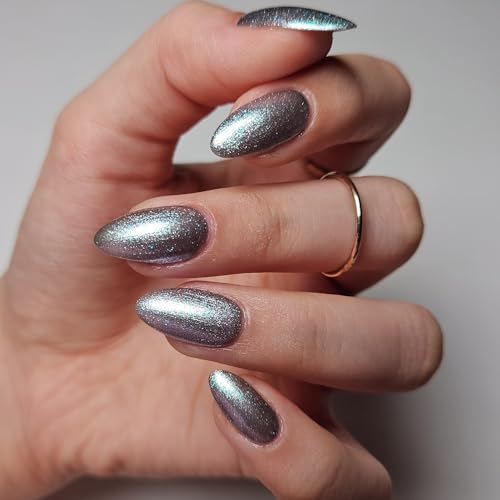 Image of BAD COMPANY Nail Polish 8ml, Chrome Metallic Nail Polish, Long Lasting,Vegan, Quick Dry & Cruelty-Free Nail Paint - Rich B*tch 36
