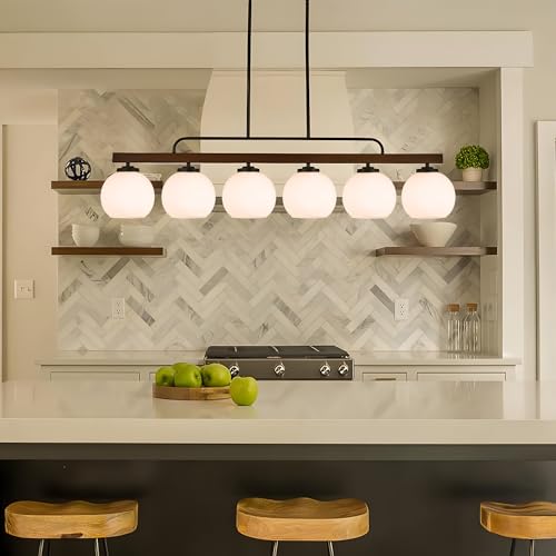 Image of Handblown Frosted Glass Globe Lamp Shade - 1.65 inch Fitter Opening - Replacement Lamp Shade for Pendant Lights, Chandeliers, Wall Sconces, Vanity & Ceiling Fixtures (2 Pack)