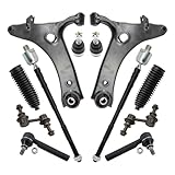 TRQ Front Steering & Suspension Kit Compatible with 2016-2017 Subaru Crosstrek 2013-2015 XV Crosstrek