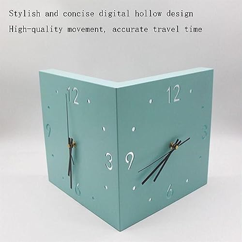 Horloge murale d'angle double face lumineuse sans tic-tac - 3