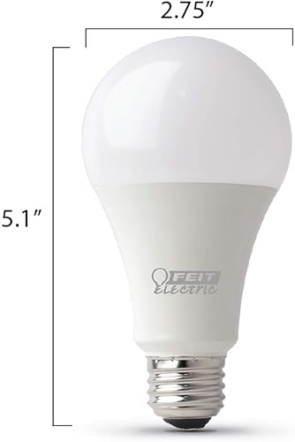 Vista 31 de Feit Electric Bombillas LED A19 equivalentes a 100 W, regulables, blanco brillante de 3000 K, 1600 lúmenes, vida útil de 22 años, base E26, CRI 90